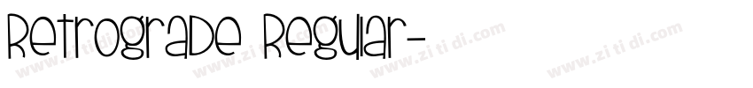 Retrograde Regular字体转换